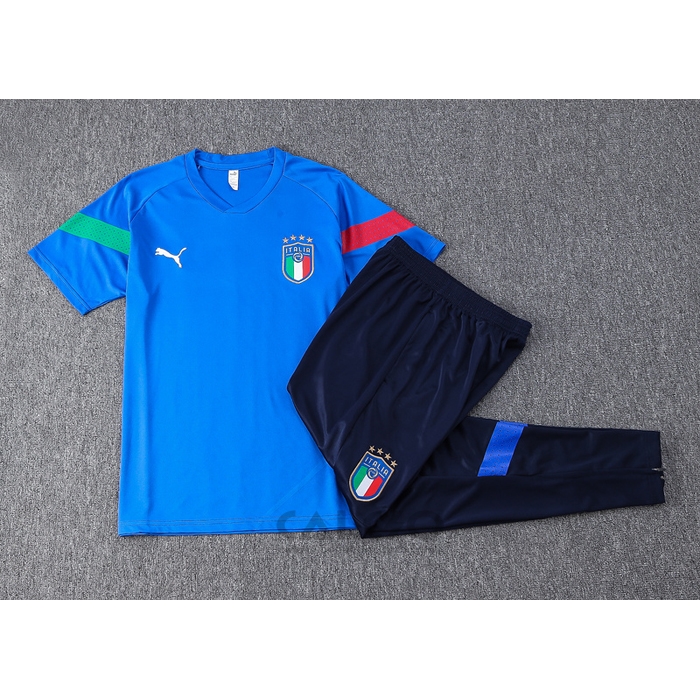 Tuta da Track Italia Manica Corta 2022-2023 Blu